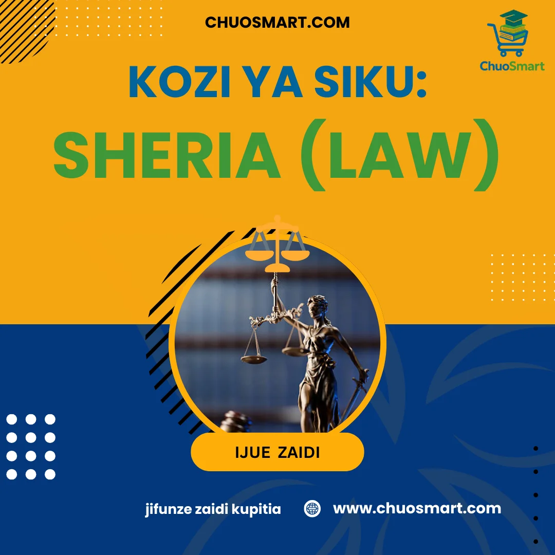 Kozi ya Siku: Sheria (Law) ⚖️