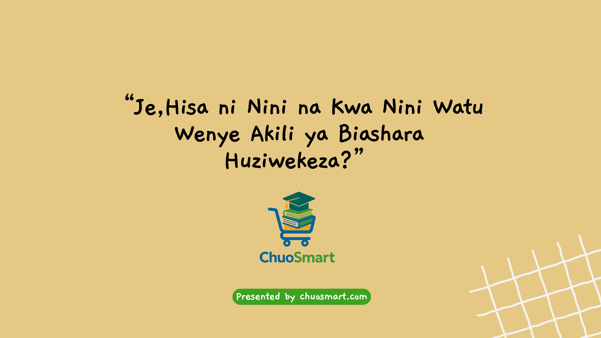 Je, Hisa ni Nini na Kwa Nini Watu Wenye Akili ya Biashara Huziwekeza? Elimu Juu ya Hisa